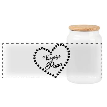 Vorzeigepapa Vater Vatertag Liebe Geschenk - Panorama Keksdose mit Holzdeckel - Weiß - Vorne