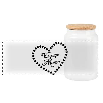 Vorzeigemama Mutter Muttertag Liebe Geschenk - Panorama Keksdose mit Holzdeckel - Weiß - Vorne