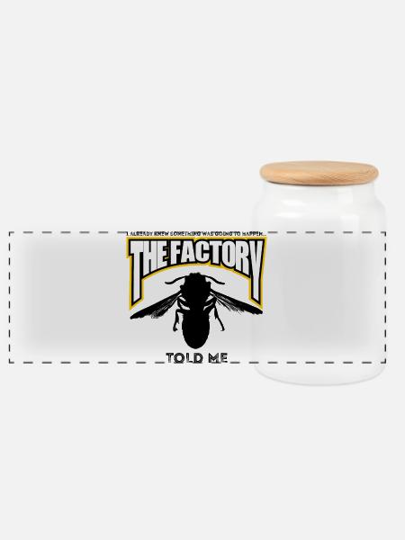 The Wasp Factory - Panorama Keksdose mit Holzdeckel - Weiß