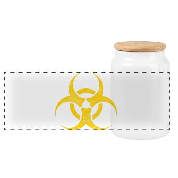Biohazard - biohazard - Panoramic Cookie Jar with Wooden Lid - white - Front