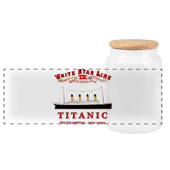 TITANIC CREATION Louis RUNEMBERG © Adagp - Panoramic Cookie Jar with Wooden Lid - white - Front