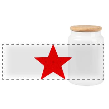 L’étoile de la révolution du socialisme - Boîte à biscuits avec couvercle en bois - blanc - Devant