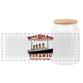TITANIC Liner Kreation Louis RUNEMBERG © Adagp - Panorama Keksdose mit Holzdeckel - Weiß - Vorne