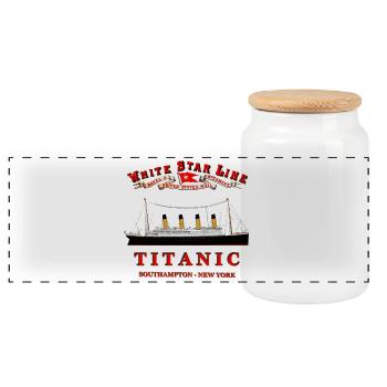 TITANIC CREATION Louis RUNEMBERG © Adagp - Panoramic Cookie Jar with Wooden Lid - white - Front