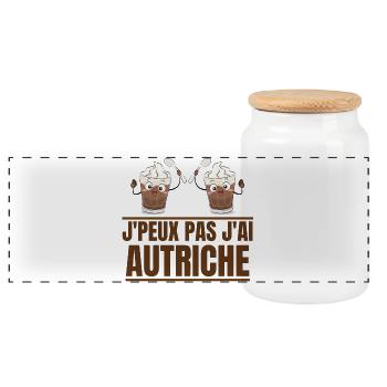 Autriche, Vienne - Boîte à biscuits avec couvercle en bois - blanc - Devant
