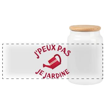 jardinage, jardiner, jardinier, super jardinier - Boîte à biscuits avec couvercle en bois - blanc - Devant
