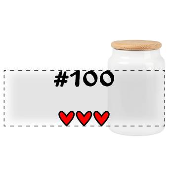 HAPPY BIRTHDAY. HAPPY BIRTHDAY. ANNIVERSARY. - Panoramic Cookie Jar with Wooden Lid - white - Front