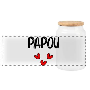 NOËL. ANNEE. ANNIVERSAIRE. RETRAITE. PAPA. MAMAM. - Boîte à biscuits avec couvercle en bois - blanc - Devant