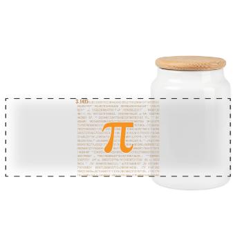 Pi Day - Bonne journée Pi - Boîte à biscuits avec couvercle en bois - blanc - Devant