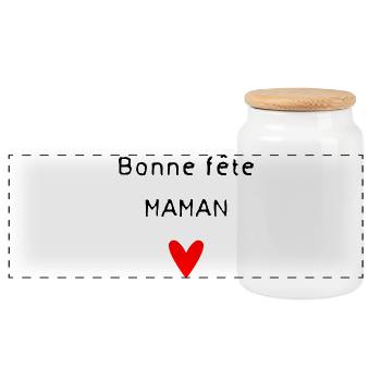 OMA. MUTTERTAG. ALLES GUTE ZUM OMA-TAG. ICH LIEBE DICH - Panorama Keksdose mit Holzdeckel - Weiß - Vorne