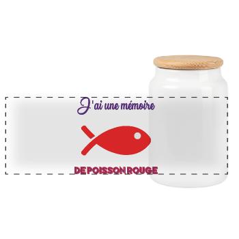 HUMOUR. POISSON. POISSON D'AVRIL - Boîte à biscuits avec couvercle en bois - blanc - Devant