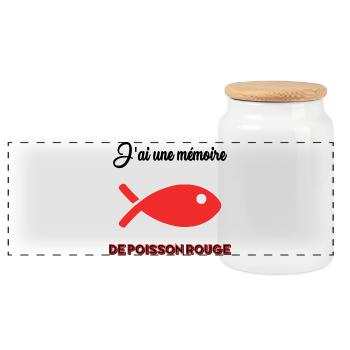 POISSON. POISSON D'AVRIL. HUMOUR. MER - Boîte à biscuits avec couvercle en bois - blanc - Devant