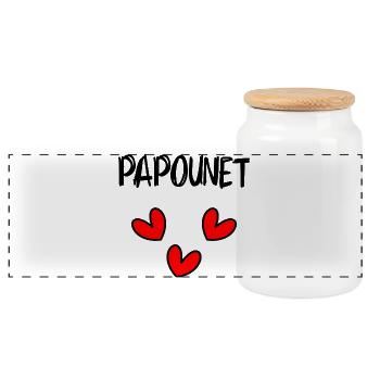 HAPPY FATHER'S DAY. DAD. FATHER'S DAY. FATHER - Panoramic Cookie Jar with Wooden Lid - white - Front