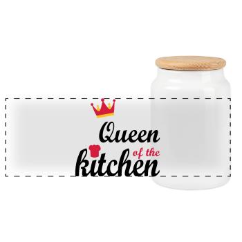 Cadeaux pour les femmes qui aiment cuisiner - Boîte à biscuits avec couvercle en bois - blanc - Devant