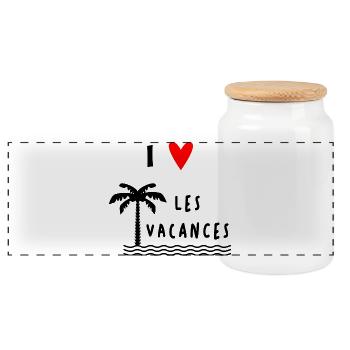 RETIREMENT. RETIREMENT. RETIRED. HAPPY RETIREMENT - Panoramic Cookie Jar with Wooden Lid - white - Front