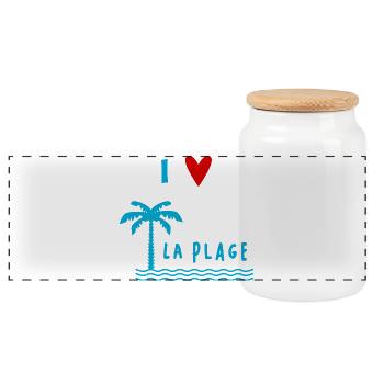 RETIREMENT. RETIREMENT. RETIRED. HAPPY RETIREMENT - Panoramic Cookie Jar with Wooden Lid - white - Front