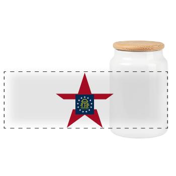 Georgia Fan T-Shirt – Südstaaten-Flair - Panorama Keksdose mit Holzdeckel - Weiß - Vorne