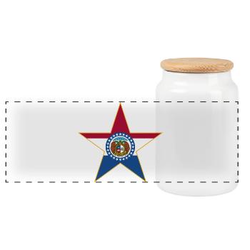 Missouri Fan T-Shirt – Must-Have für Fans! - Panorama Keksdose mit Holzdeckel - Weiß - Vorne