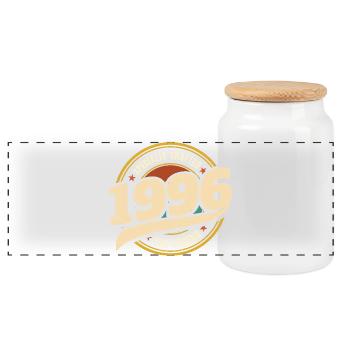 1996 Légende 30 Ans Anniversaire Homme - Boîte à biscuits avec couvercle en bois - blanc - Devant