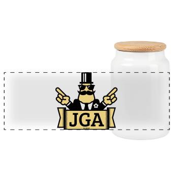 Signaux manuels JGA (enterrement de vie de garçon / 2C) - Boîte à biscuits avec couvercle en bois - blanc - Devant