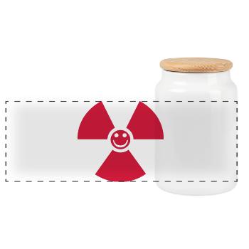 The Chernobyl Child - Nuclear power - Panoramic Cookie Jar with Wooden Lid - white - Front