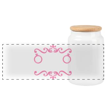 Enterrement de vie de garçon Équipe Mariée Enterrement de vie de jeune fille - Boîte à biscuits avec couvercle en bois - blanc - Devant