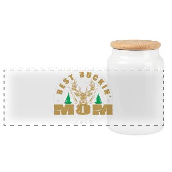 Chasseur Maman Cadeaux Chasse Chasse Chasseur Examen - Boîte à biscuits avec couvercle en bois - blanc - Devant