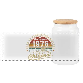 Legends a été dévoilé en décembre 1976 - Boîte à biscuits avec couvercle en bois - blanc - Devant