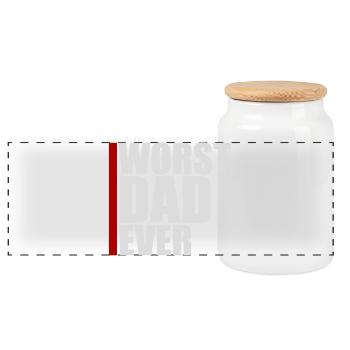Worst Dad Ever Funny Sarcastic Father's Day Dad - Panoramic Cookie Jar with Wooden Lid - white - Front