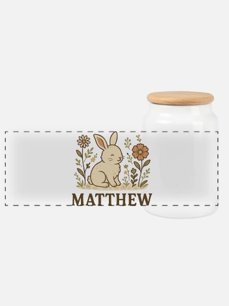 Matthew - Panorama Keksdose mit Holzdeckel - Weiß
