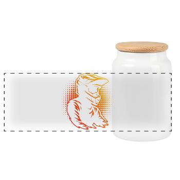 Illustration du motocross pour le motocross - Boîte à biscuits avec couvercle en bois - blanc - Devant