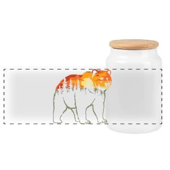 Ours, Forêt, Nature, Nature sauvage, Extérieur, Animal - Boîte à biscuits avec couvercle en bois - blanc - Devant