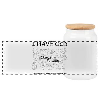 Chemistry Teacher Women In Science Scientist - Panoramic Cookie Jar with Wooden Lid - white - Front