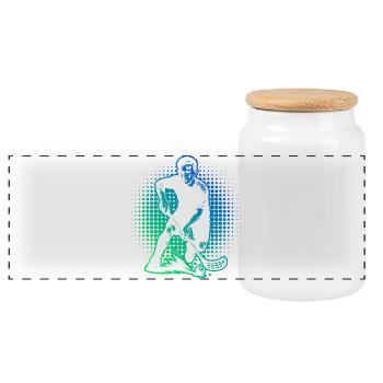 Motif floorball pour de véritables amoureux - Boîte à biscuits avec couvercle en bois - blanc - Devant