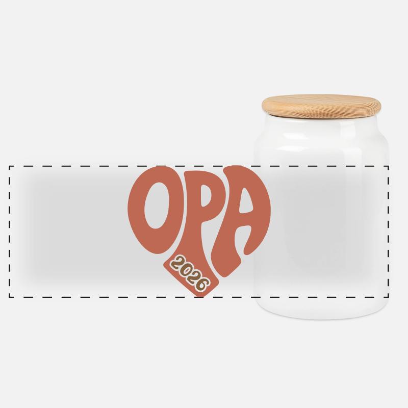 Opa 2026 - Panorama Keksdose mit Holzdeckel - Weiß