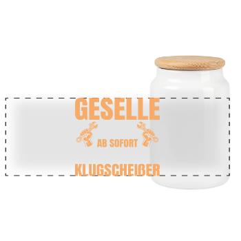 Formation complétée pour technicien mécatronique automobile 2026 - Boîte à biscuits avec couvercle en bois - blanc - Devant