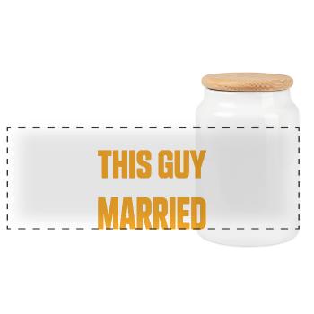 Ce gars va se marier - Boîte à biscuits avec couvercle en bois - blanc - Devant