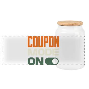 Mode Coupon Activé – Bargain Hunter Retro Design - Boîte à biscuits avec couvercle en bois - blanc - Devant
