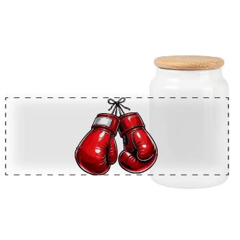 Boxe - Boîte à biscuits avec couvercle en bois - blanc - Devant