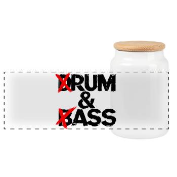 Drum & Bass / Rum & Ass Drummer Musique vintage - Boîte à biscuits avec couvercle en bois - blanc - Devant