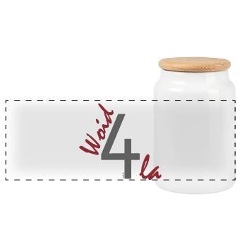woid4tla - Boîte à biscuits avec couvercle en bois - blanc - Devant