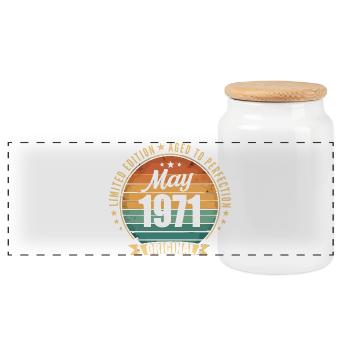 Légende de Mai 1971 Édition Limitée - Boîte à biscuits avec couvercle en bois - blanc - Devant