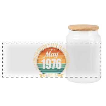 Legend of May 1976 Limited Edition - Panoramic Cookie Jar with Wooden Lid - white - Front