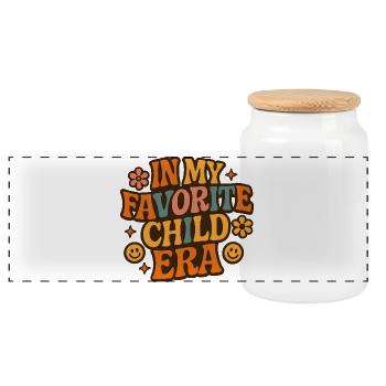 Dans l’humour de My Favorite Child Era Daughter Families - Boîte à biscuits avec couvercle en bois - blanc - Devant