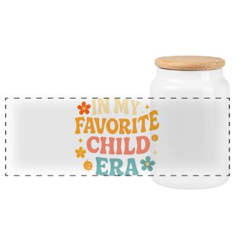 Dans l’humour de My Favorite Child Era Daughter Families - Boîte à biscuits avec couvercle en bois - blanc - Devant