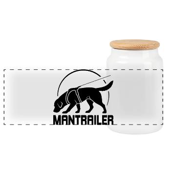 Labrador MANTRAILER Chiens de recherche Chiens Saules chiens - Boîte à biscuits avec couvercle en bois - blanc - Devant
