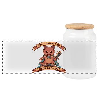 Je laisse tomber du mauvais butin - Boîte à biscuits avec couvercle en bois - blanc - Devant