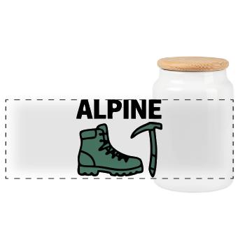 Chaussures de randonnée Piolets Alpinisme Escalade - Boîte à biscuits avec couvercle en bois - blanc - Devant