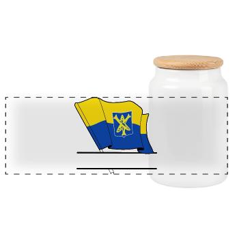 Zandvoort Custom Flag - Panorama Keksdose mit Holzdeckel - Weiß - Vorne