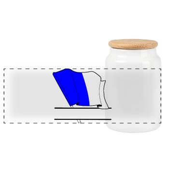 Spa Custom Flag - Panoramic Cookie Jar with Wooden Lid - white - Front